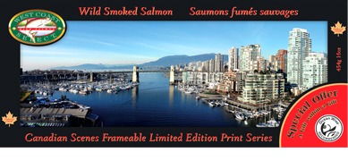 Scenes Of Canada Gift Picture With Wild Smoked Salmon Vancouver Skyline 454g 16 Oz